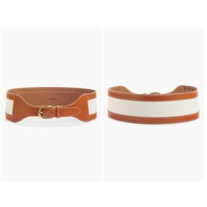 Isabel Marant Women's Woma Canvas & Brown Leather Belt Size 80